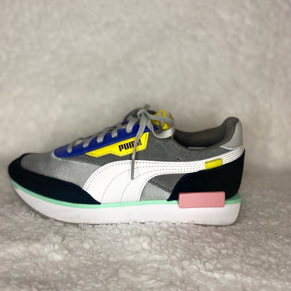 Puma Future Rider Royale Mix Womans Gray Violet-Puma Black 372893 02